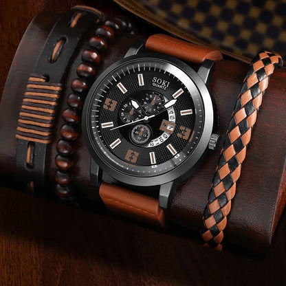 Men's Watches & Bracelets Sets,